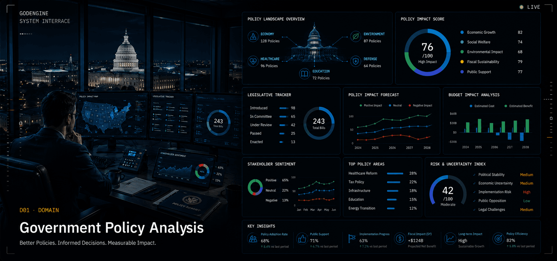 Government Policy Analysis — GodEngine domain pack