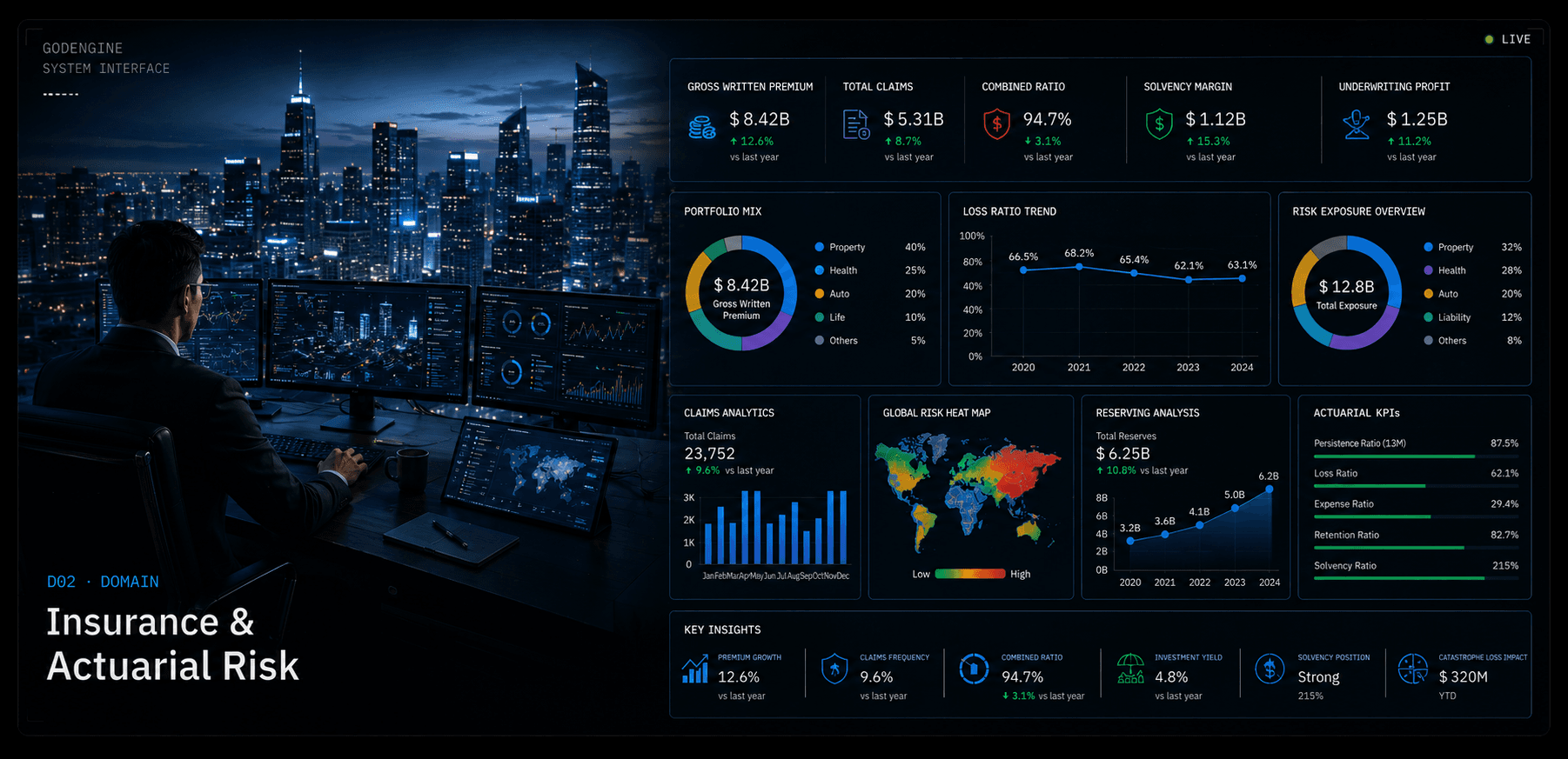 Insurance & Actuarial Risk — GodEngine domain pack